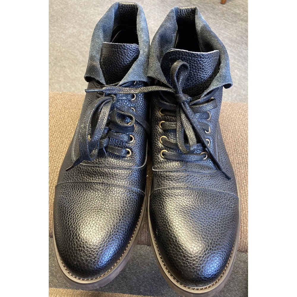 Men's Leather Street Lace Up Top Fold Over Bootie Size 12